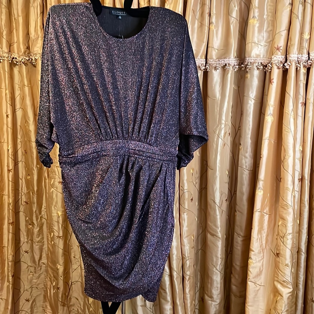A multicolored sparkle tulip dress.